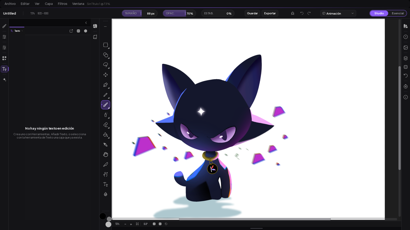 KromoStudio en modo Studio con paneles acoplados a izquierda y derecha